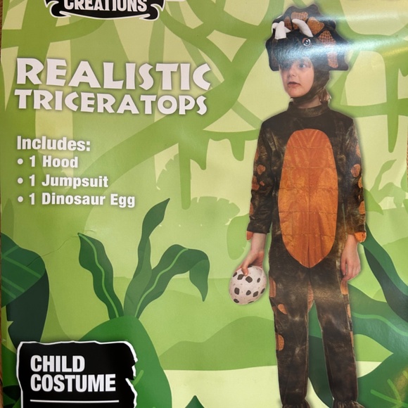 Toddler Realistic Triceratops Halloween Costume 3T - Picture 2 of 4